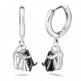 Dog Hug Earrings (Round Clasp)