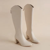Hilda - Chunky Heel Boots with Winter Elegance
