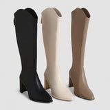 Hilda - Chunky Heel Boots with Winter Elegance
