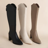 Hilda - Chunky Heel Boots with Winter Elegance