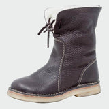 Waterproof Wool-Lined Leather Ankle Boots