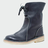 Waterproof Wool-Lined Leather Ankle Boots