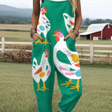 Cluckin’ Whimsical Dungarees