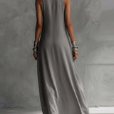 Hanna | Asymmetric Sleeveless Maxi Dress