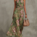 Serena | Floral Halter Maxi Dress