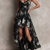 Avelinne - Black Bohemian Floral Print