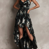 Avelinne - Black Bohemian Floral Print