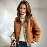 Opal - Button-Front Fur Coat