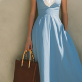Charlotte - Light blue sleeveless long dress