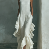 Sophie - Ivory Linen Sleeveless Maxi Dress