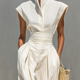 Jada | Lapel Waist Maxi Dress