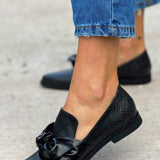 Orla™ - Black bow loafers