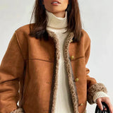 Opal - Button-Front Fur Coat
