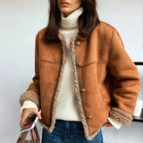 Opal - Button-Front Fur Coat