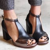 Meg™ - Patchwork heels with block heel