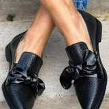 Orla™ - Black bow loafers