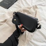 Cadence Wavy Flap Vegan Leather Handbag