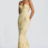 Bodycon Maxi Dress with Lace