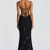 Bodycon Maxi Dress with Lace