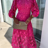 Eloah™ | Elegant Lace Midi Dress