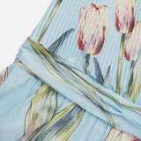 Nerea  - Elegant Tulip Print V-neck Maxi Dress