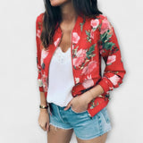 Kararaina - Elegant Floral Bomber Jacket