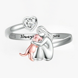 Dog Hug Ring (Rose Gold)
