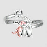 Dog Hug Ring (Rose Gold)